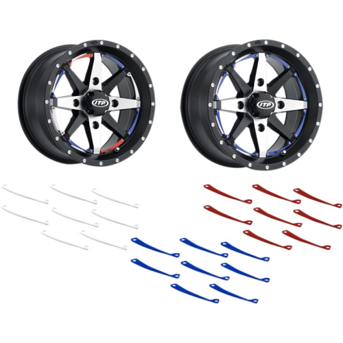 ITP - ITP Cyclone Wheel - 14x7 - 5+2 Offset - 4/137 - Matte Black/Machined - 14CY18BX