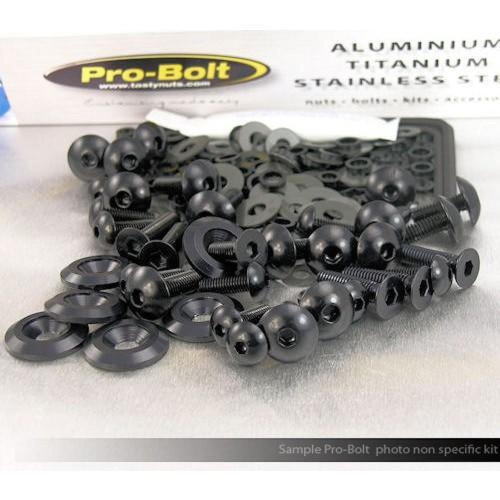 Pro Bolt - Pro Bolt Fairing Aluminum Bolt Kit - Black - FBM056BK