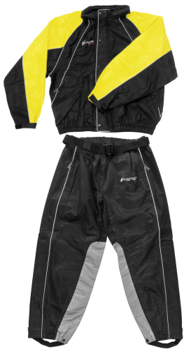 Frogg Toggs - Frogg Toggs Hogg Togg Rainsuit with Heat-Resistant Inner Leg Liner - FTZ10323-127SM - Black/Yellow - Small