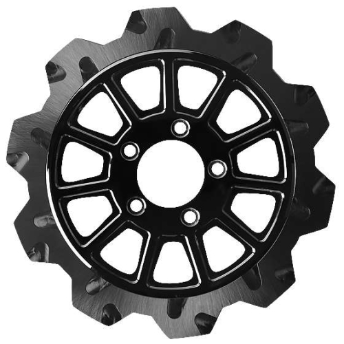 Lyndall Racing Brakes - Lyndall Racing Brakes Crown Cut 9-Spike Racing Rotor - 11.5in. - Chrome - 527-3325