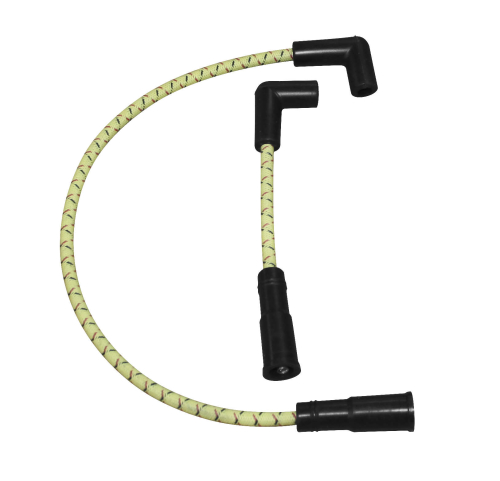 Sumax - Sumax Braided Cloth Plug Wire - Yellow/Black - C20434