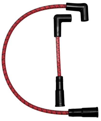 Sumax - Sumax Braided Cloth Plug Wire - Red/Black - C77235