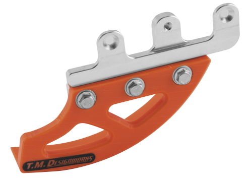 T.M. Designworks - T.M. Designworks Rear Disc Guard and Alloy Bracket - Orange - RDP-EEB-OR