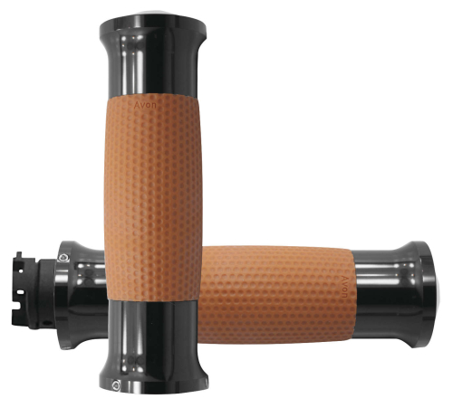 Avon Grips - Avon Grips Air Cushioned Grips - Black/Tan - IN-S-AIR-AN-TN