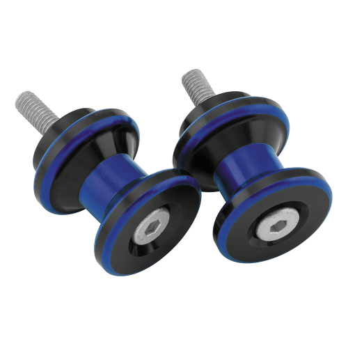 BikeMaster - BikeMaster 6mm Aluminum Swingarm Spools - Blue - YC-805-6-BLU