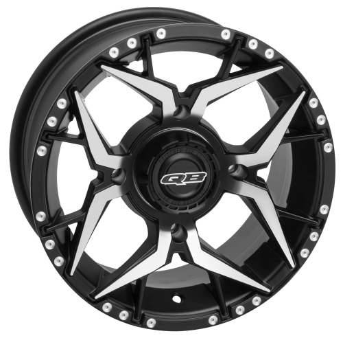 QuadBoss - QuadBoss Shocker Wheel - 14x7 - 4+3 Offset - 4/156 - Matte Black with Machined Finish - 608519