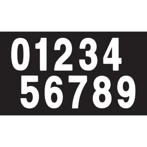 Factory Effex - Factory Effex Pro Numbers 5in. - No. 0 - White - 03-0200 - 03-0209