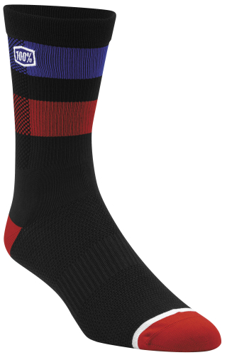 100% - 100% Flow Socks - 2400500118 - Flow Black - Lg-XL