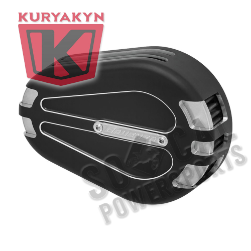 Kuryakyn - Kuryakyn Crusher Maverick Pro Air Cleaner - Satin Black/Machined - 9898