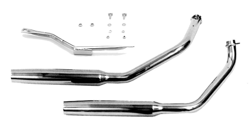 Paughco - Paughco 38in. 2-Into-2 Tapered Exhaust System - 730TM