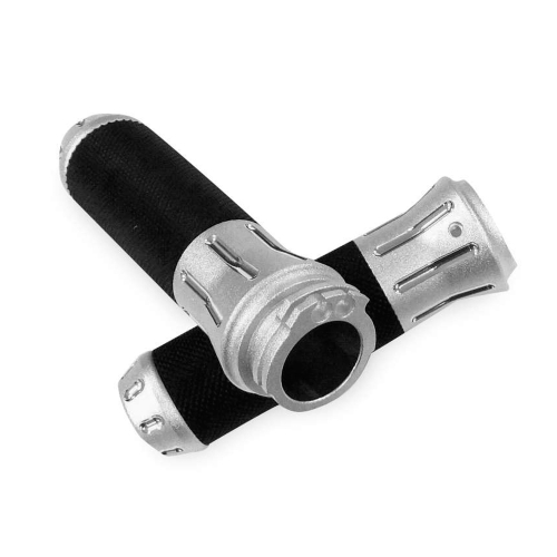 Bikers Choice - Bikers Choice Shot-Peen Grips - Chrome - 354135