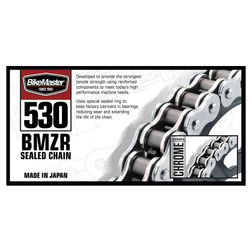 BikeMaster - BikeMaster 530 BMZR Series Z-Ring Chain - 120 Links - Chrome - 530BMZR-120/CC