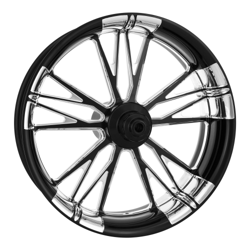 Xtreme Machine - Xtreme Machine Execute Front Wheel (Single Disc) - 21x2.15in. - Black Cut Xquisite - 1211-7103R-XEX-BMP