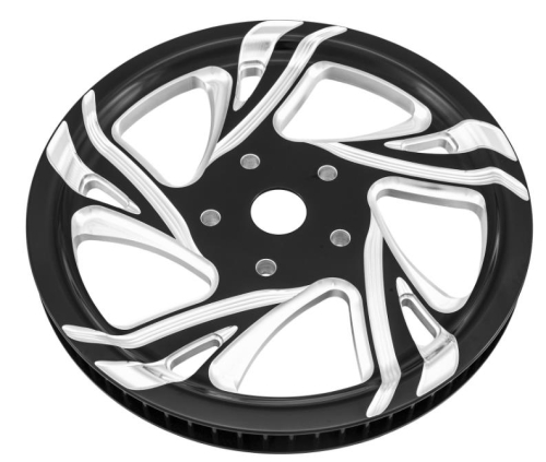 Xtreme Machine - Xtreme Machine Cruise Pulley - 66Tx1in. - Black Cut Xquisite - 0093-6266XCRL-BMP