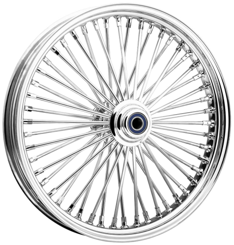 Ride Wright Wheels Inc - Ride Wright Wheels Inc Omega Chrome 50 Spoke 16x3.5 Front Wheel (Dual Disc) - 04635-845-OM-T