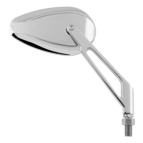 BikeMaster - BikeMaster Wedge Stem Mini Teardrop Mirror - Chrome - 942051