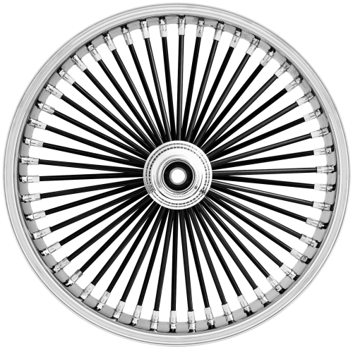 Ride Wright Wheels Inc - Ride Wright Wheels Inc Omega Black 50 Spoke 17x3.5 Front Wheel (Dual Disc) - 04735-845-OM-BLKSP-T