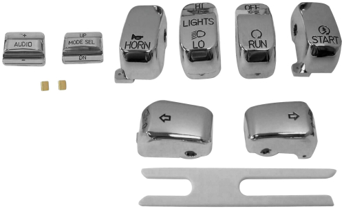 Bikers Choice - Bikers Choice Handlebar Switch Caps - Chrome - 370853