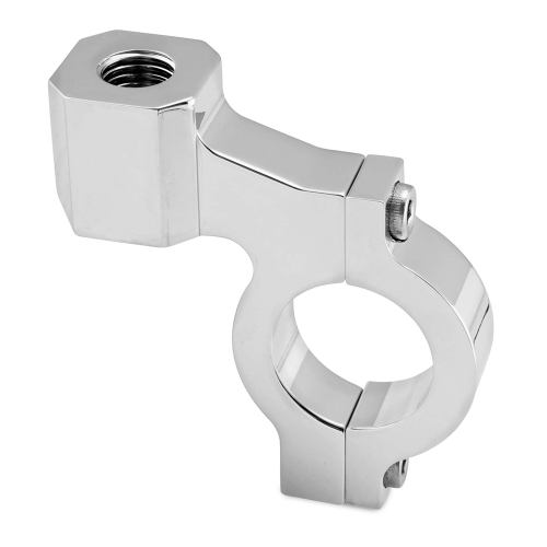 BikeMaster - BikeMaster T4 Handlebar Mirror Adapters for Lever Brackets - 10mm - Chrome - T4CH-10MM
