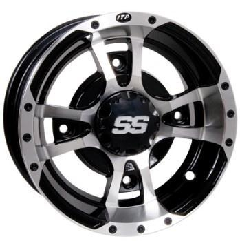 ITP - ITP SS112 Golf Cart Wheel - 12x7 - 2+5 Offset - 4/4 - Machined - 1228246404B