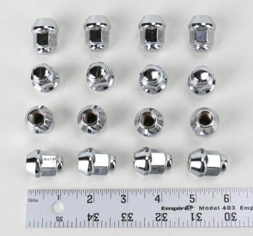 Douglas Wheel Tire - Douglas Wheel Tire Lug Nuts - 10mm x 1.25mm - Tapered - Crome - 952-90K