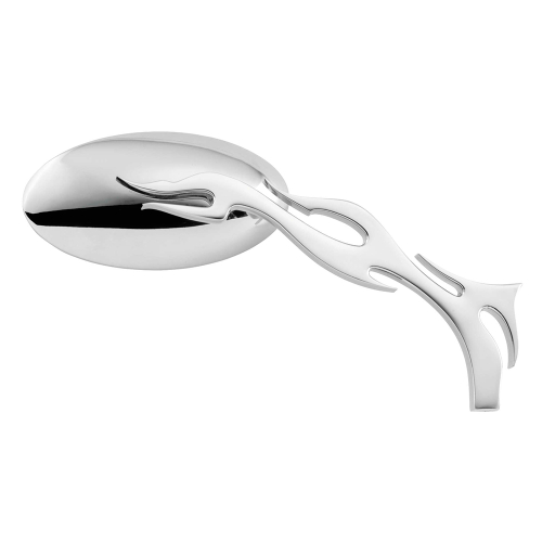 BikeMaster - BikeMaster Old School Flame Mirror - Chrome - KS-A30