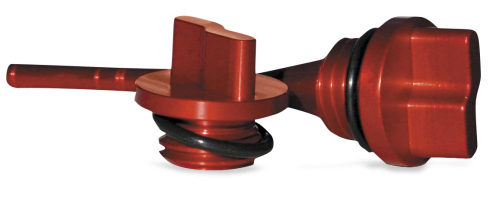 T.M. Designworks - T.M. Designworks Oil Fill Plug Set - Red - AOP-450-RD