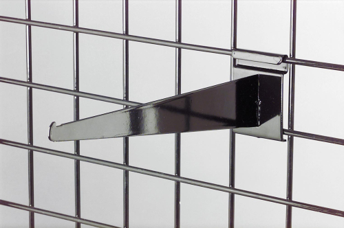 Tucker - Tucker 12in. Display Grid Shelf Bracket - Black - BLK12KB