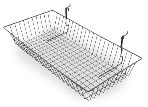 Tucker - Tucker 24 x 12 x 4 Mesh Basket Slat Accessory - Black - 26-297BL