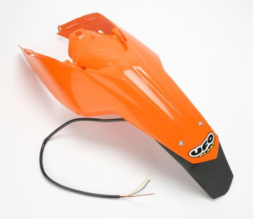 UFO Plastics - UFO Plastics Enduro Rear Fender with Stoplight - Orange - KT03043-127