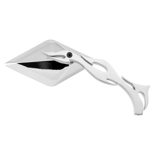BikeMaster - BikeMaster Diamond Flame Stem Mirror - Right - KS-A03R