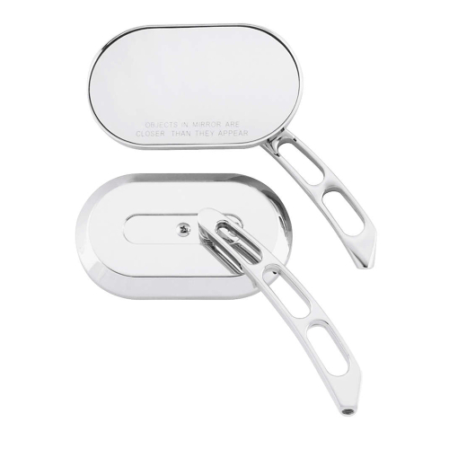 Bikers Choice - Bikers Choice Custom Style Oval Mirrors - 5 1/2in. x 3 1/4in. - 270277