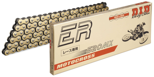 D.I.D - D.I.D 520 MX Gold and Black Chain - 120 Links - 520MX G&B x 120