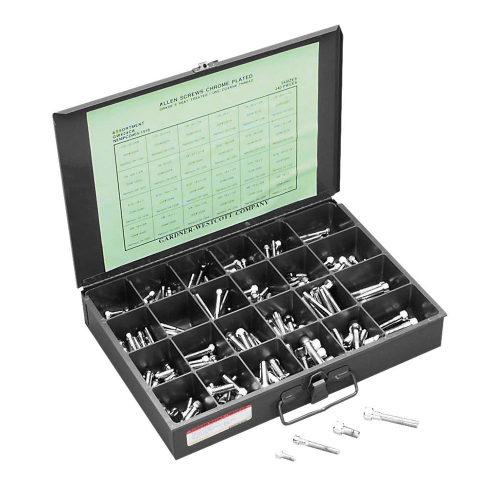 Gardner-Westcott - Gardner-Westcott Chrome Allen Bolt Assortments - Coarse Thread - 24-CA