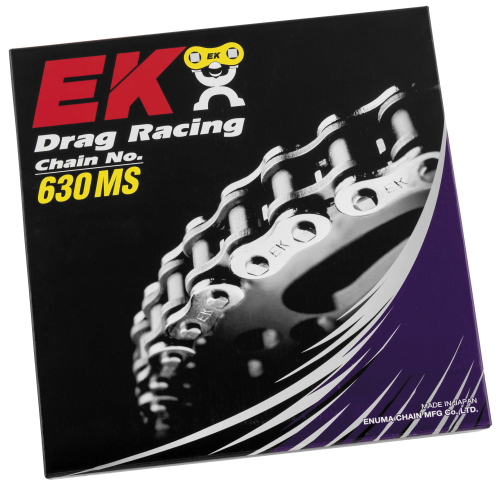 EK Chain - EK Chain 630 MS Drag Bike Chain - 140 Links - Chrome - 306-630MS-140
