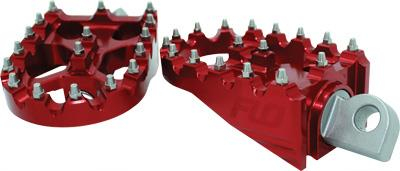 Flo Motorsports - Flo Motorsports Moto Style Footpeg Set - Red - FPEG-800R