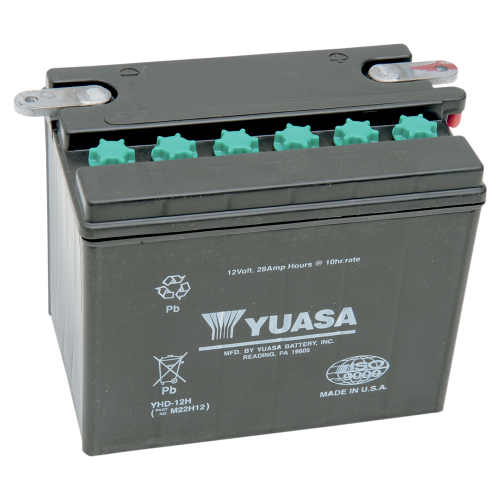 Yuasa - Yuasa Conventional 12V Battery - YHD-12H - YUAM22H12