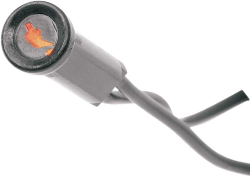 Drag Specialties - Drag Specialties Snap-In Indicator Light - Oil Indicator - Black Bezel - 160900