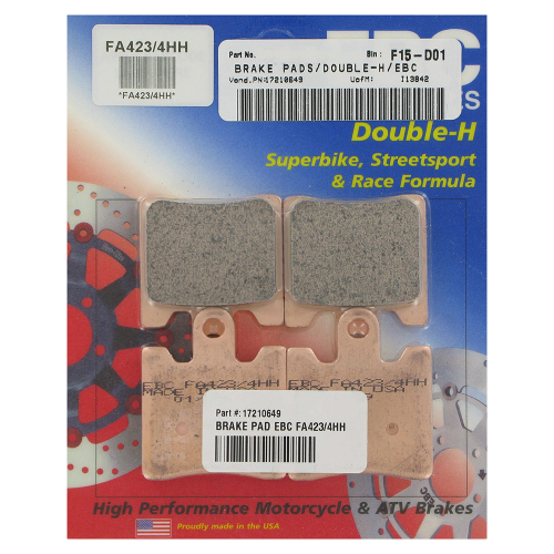 EBC - EBC Double-H Sintered Brake Pads - FA423/4HH