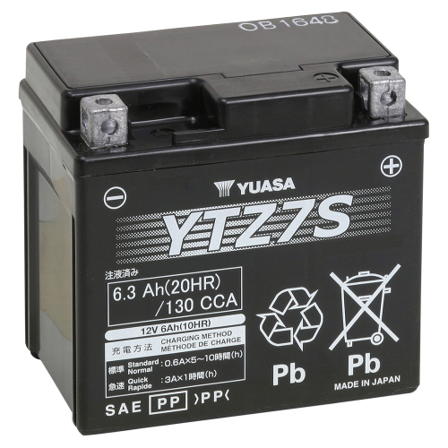 Yuasa - Yuasa Factory Activated Maintenance Free Battery - YTZ7S - YUAM727ZS