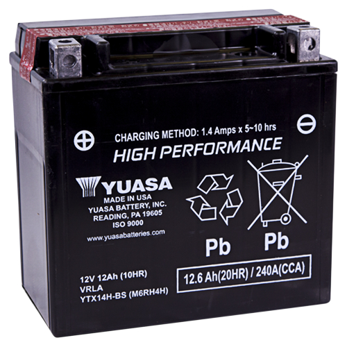 Yuasa - Yuasa High Performance Maintenance Free Battery - YTX14H-BS - YUAM6RH4H