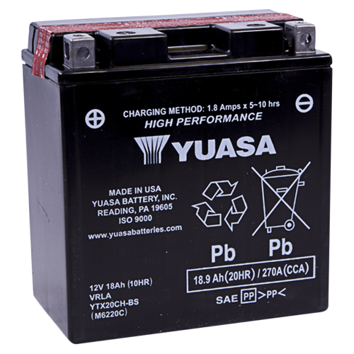 Yuasa - Yuasa High Performance Maintenance Free Battery - YTX20CH-BS - YUAM6220C