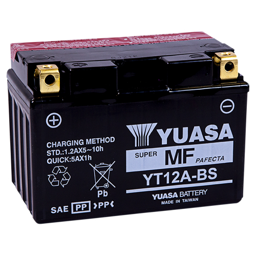 Yuasa - Yuasa Maintenance Free Battery - YT12A-BS - YUAM32ABS