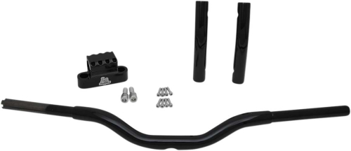 LA Choppers - LA Choppers 1-1/4in. Kage Fighter Pullback Heights T-Bar - 10in. Rise - Gloss Black - LA-7336-10B