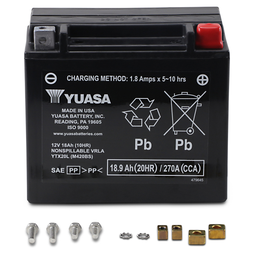 Yuasa - Yuasa Factory Activated Maintenance Free Battery - YTX20L - YUAM420BS