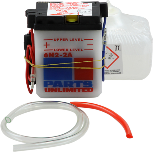 Parts Unlimited - Parts Unlimited 6V Conventional Battery Kit - 6N2-2A-FP