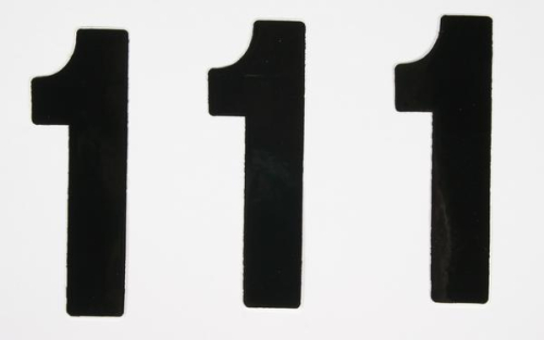 Factory Effex - Factory Effex Mini Pro Number 4in. - No.1 - Black - FX04-2571