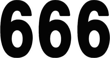 Factory Effex - Factory Effex Pro Numbers 4in. - No. 6 - Black - 04-2576