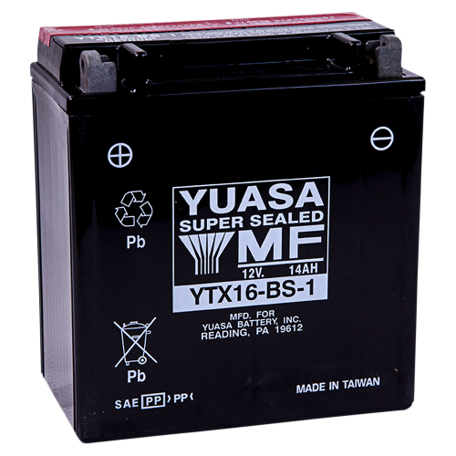 Yuasa - Yuasa Maintenance Free Battery - YTX16-BS-1 - YUAM32X61