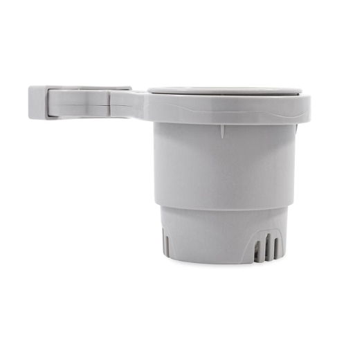 Camco - Camco Clamp-On Rail Mounted Cup Holder - Small for Up to 1-1/4" Rail - Grey